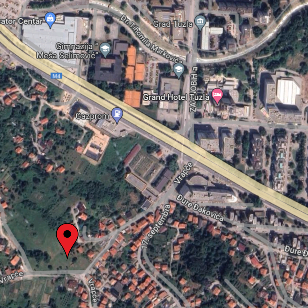 Lokacija Stambeno Poslovnog Objekta VIla Vrapče, odlična lokacija za stan u Tuzli